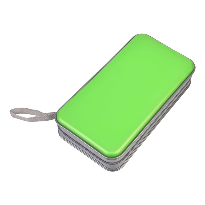 alavisxf xx CD Case, 96 Capacity Hard Plastic CD Holder Protective DVD Disc Storage Case Holder Portable Zipper CD DVD Organizer Storage Wallet for Car Home Travel (96 Capacity, Green) - Image 5